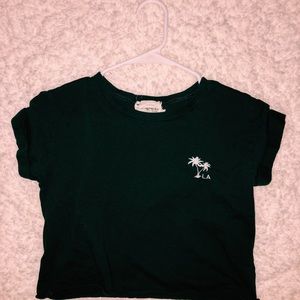 NAVY GREEN l.a crop top